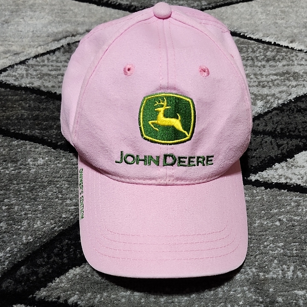 JOHN DEERE EMBROIDERED OWNERS EDITION PINK CAP HAT